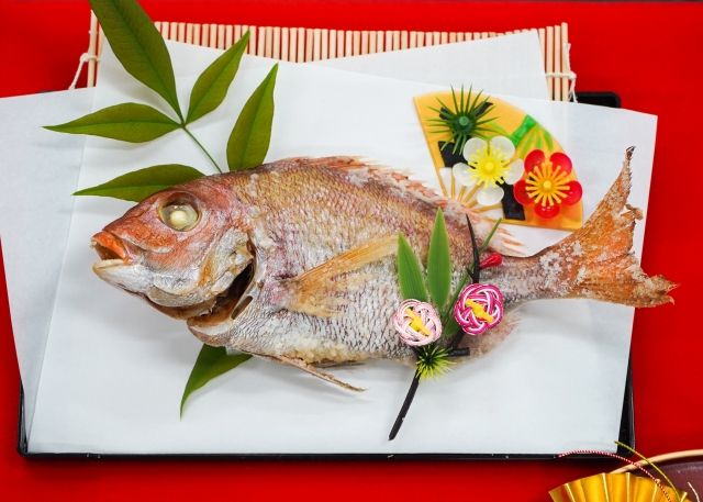 【鯛の姿焼き】おせち料理の意味、言われ、由来の紹介